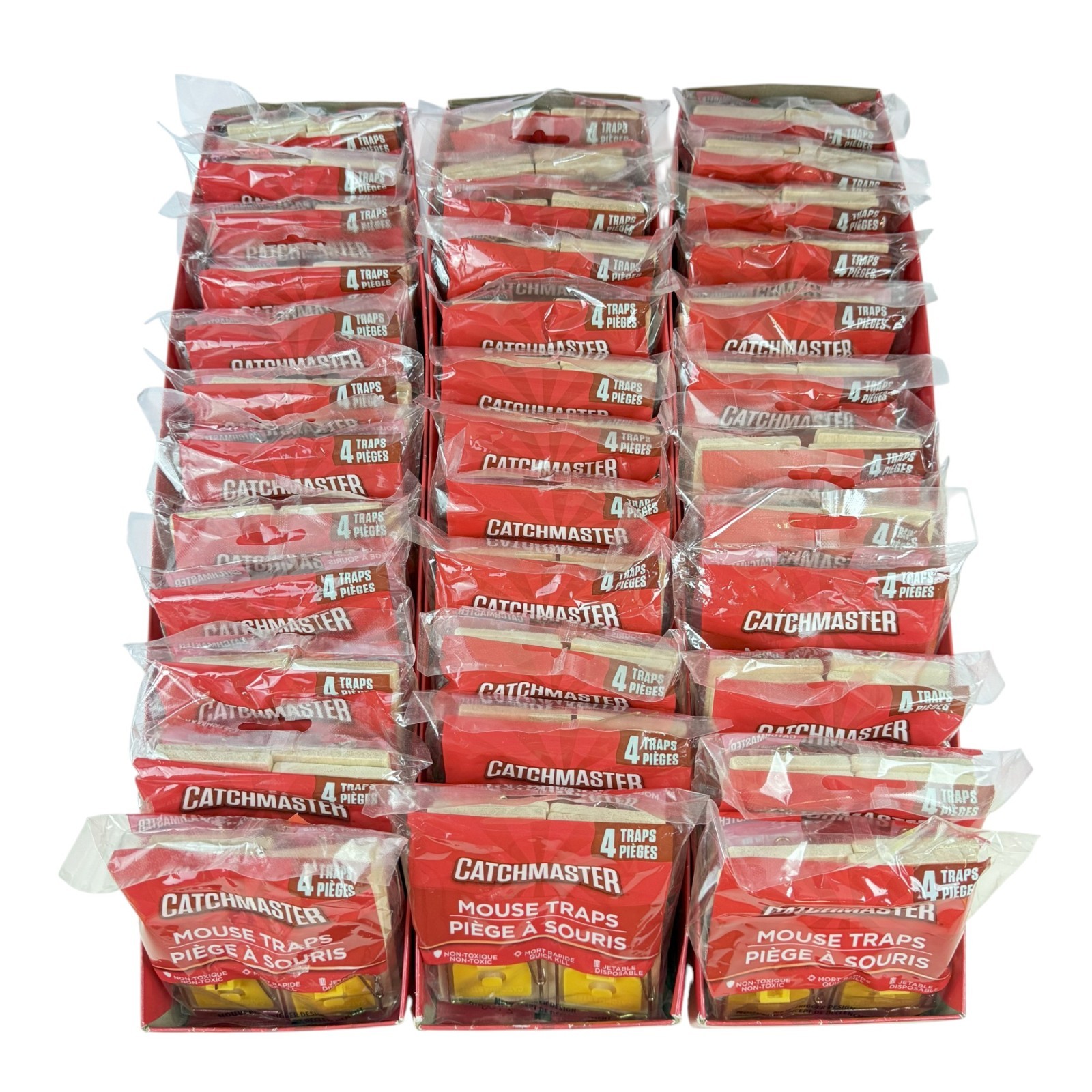 144-Count Catchmaster Mouse Traps Disposable Traditional Kiln-Dried Wood