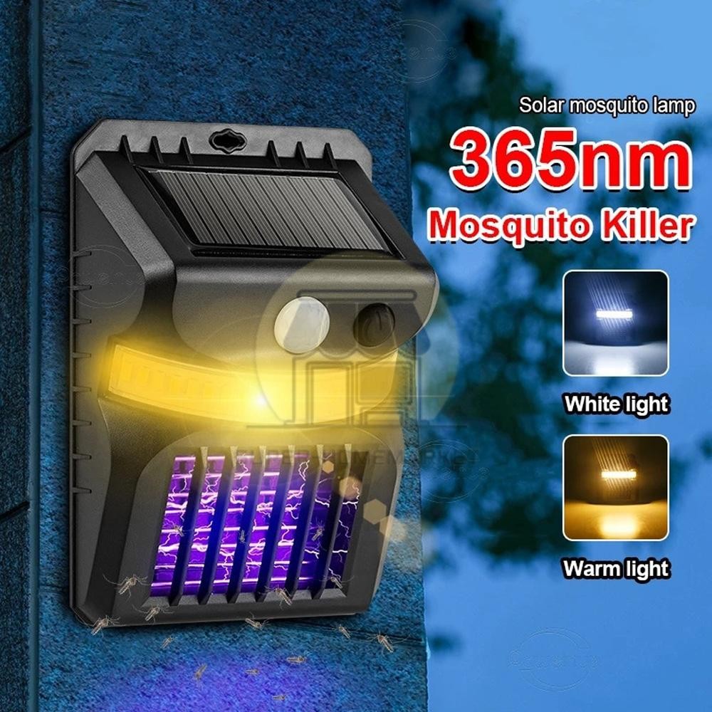 Solar Power Outdoor Mosquito Insect Killer LED Light Trap Fly Bug Zapper Lamps