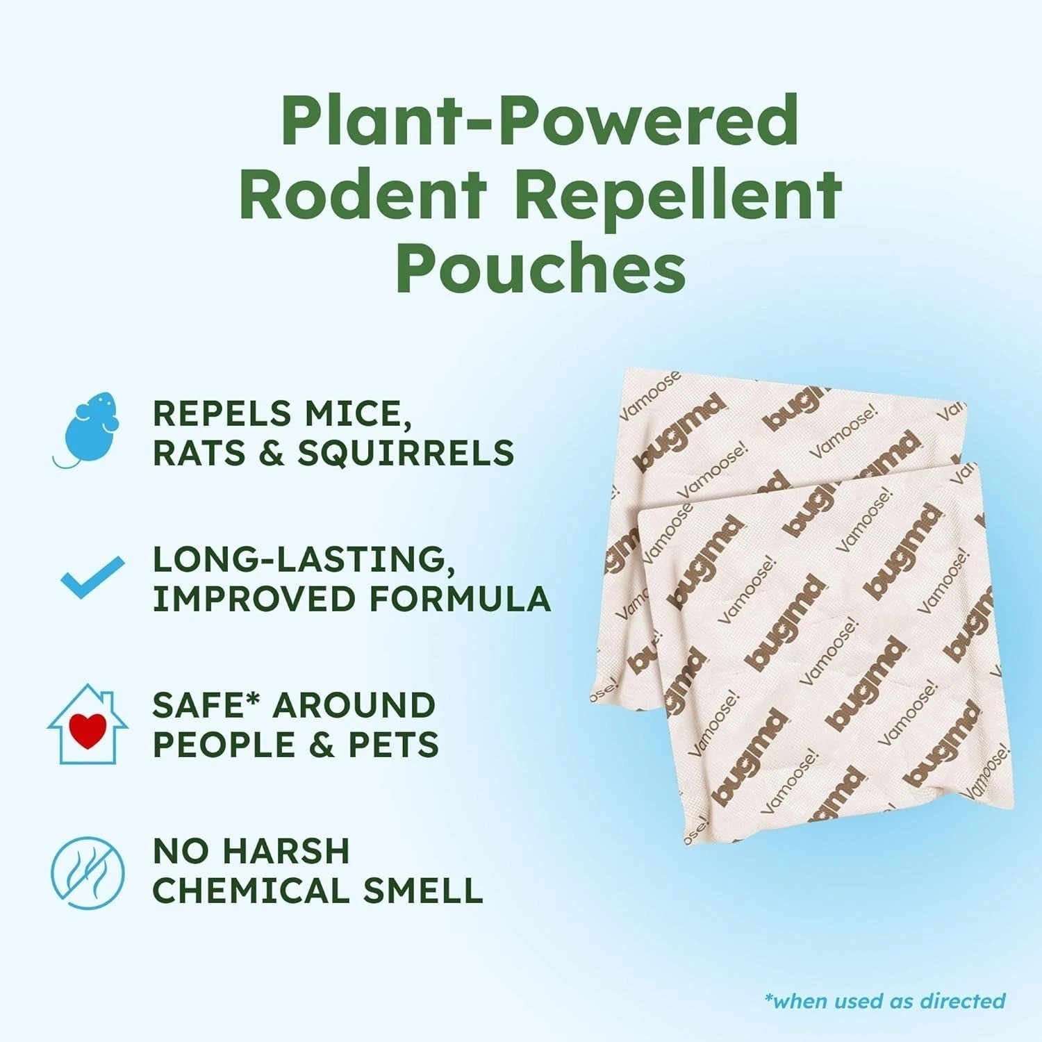 Powerful 8-Pouch Mouse Repellent, Natural Peppermint Oil, Safe Rodent Deterrent