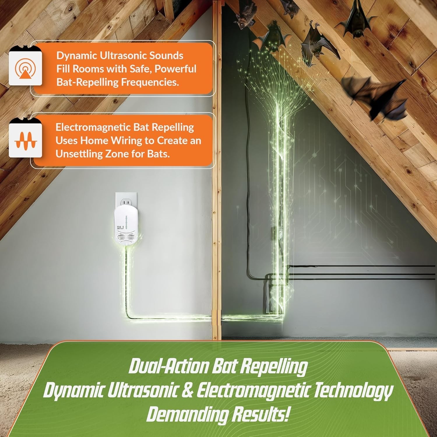 Bat Repellent Unit Beu-W Dynamic Technology Stealth White for Superior Bat