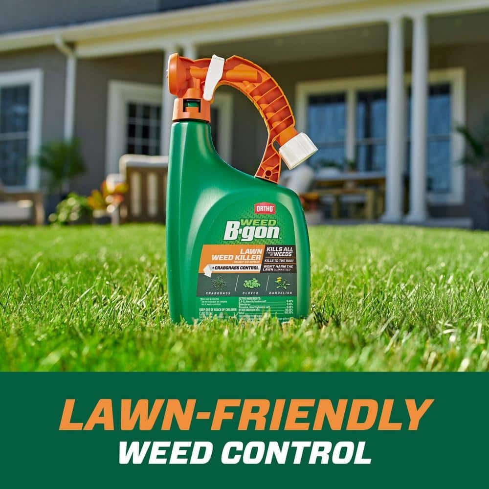 Weed B-Gon Ready-To-Spray Lawn Weed Killer with Crabgrass Control, 32 oz