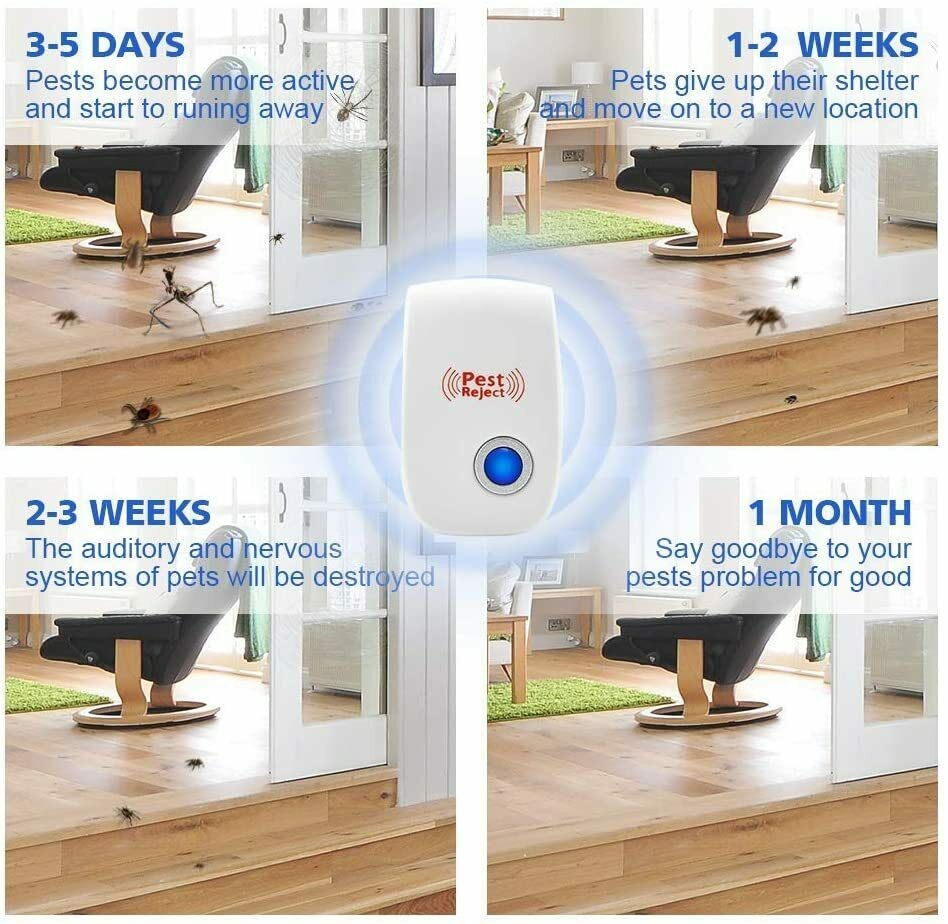 LOT Electronic Ultrasonic Pest Repeller Home Control Repellent Mice Rat Reject