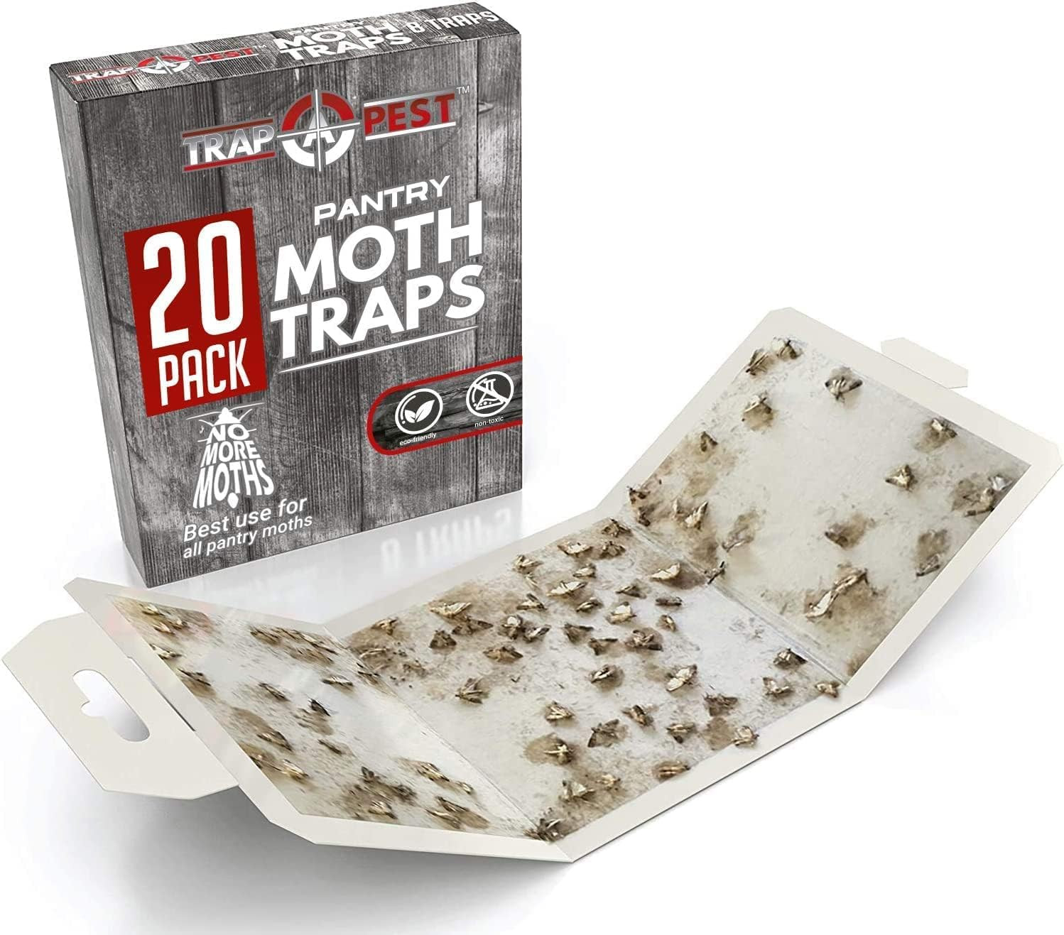 20 Pack Pantry Moth Traps – Safe and Effective for Food and Cupboard – Glue Trap