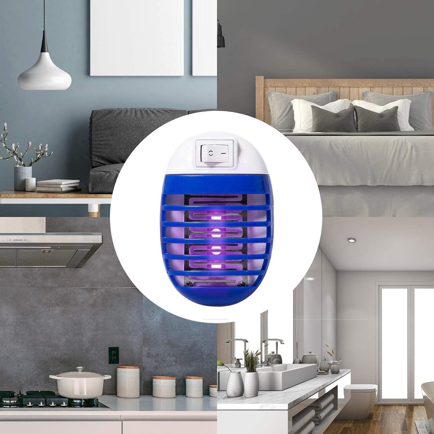 1-4 Electric Plug in Mosquito killer Zapper Lamp Indoor Fly Bug insect LED Trap