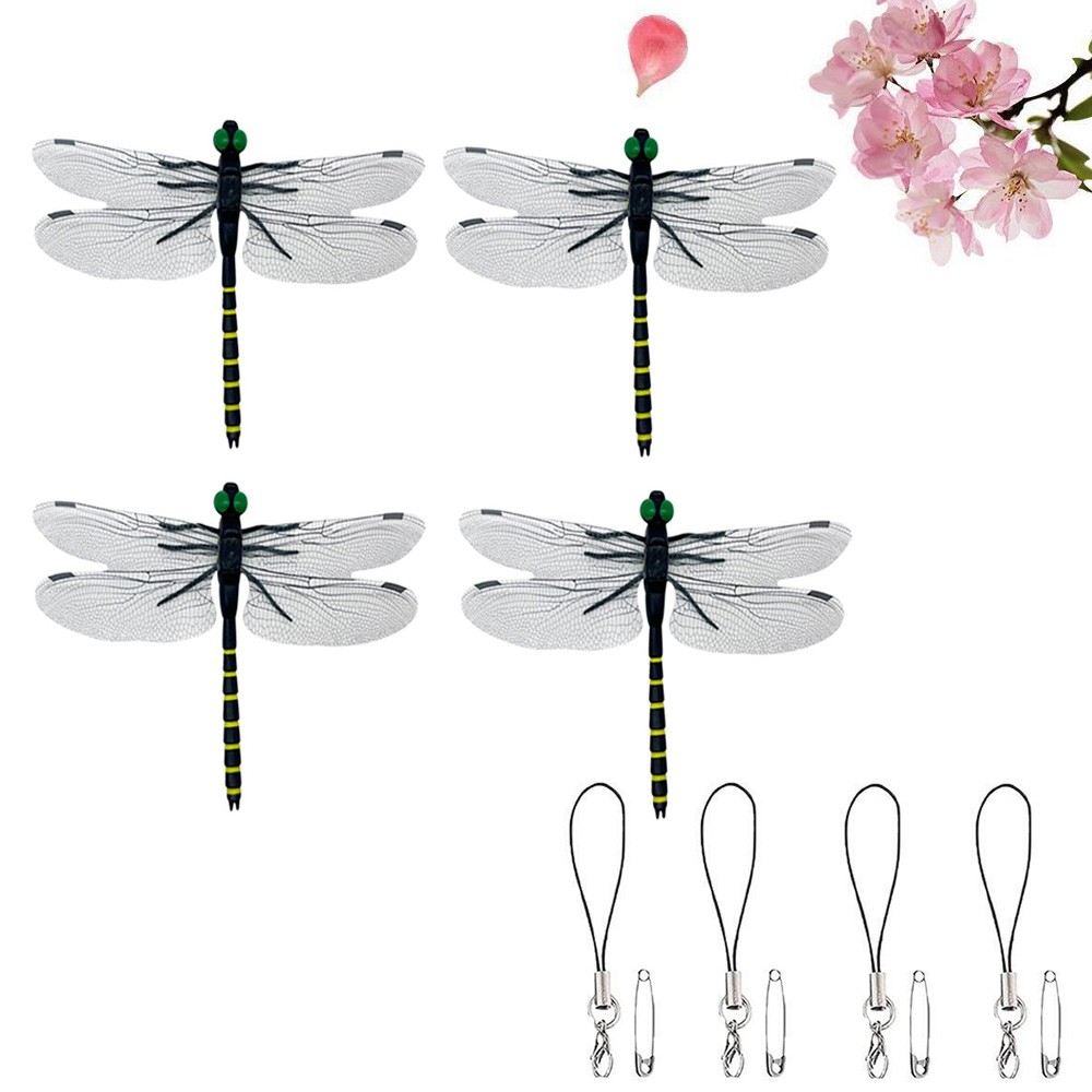 4PCS Simulation Dragonfly Outdoor Mosquito Repellent Simulation Large Dragonfly