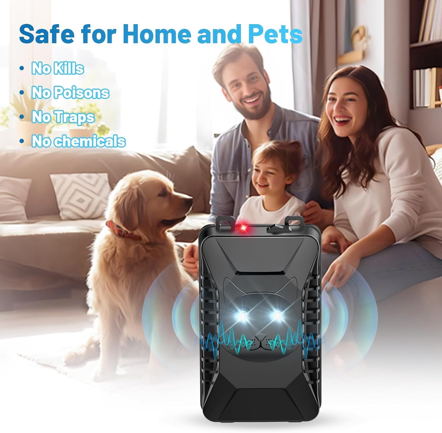 2 Pack Ultrasonic Rodent Repellent for Car Engines Under Hood Animal Repeller