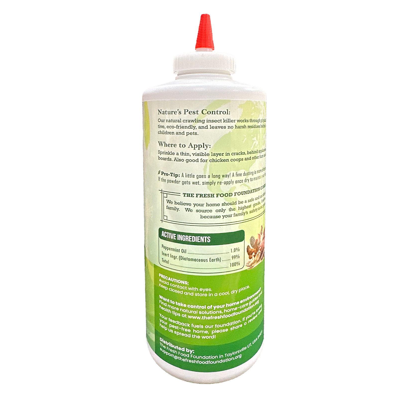 Diatomaceous Earth ~ Crawling Insect Killer ~ 12 oz ~ for Roaches Fleas Ants