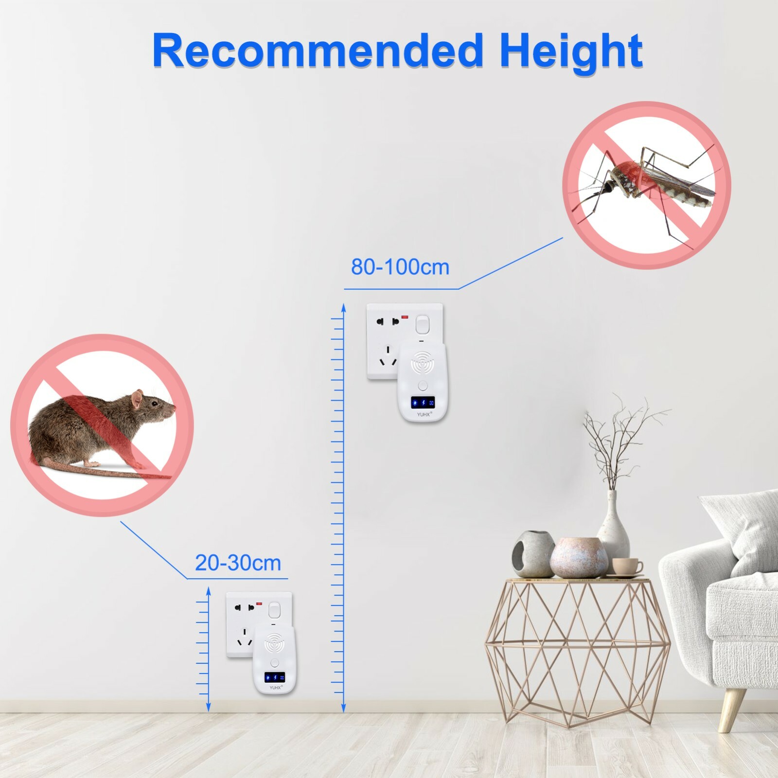 Ultrasonic Pest Repeller 6 Packs Electronic Indoor Plug in for Insects, Pest Con