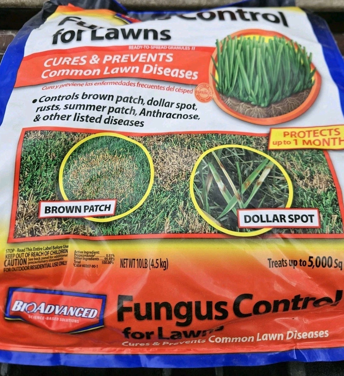 Bio Advanced Fungicide Bag 10 lbs Granular Fungus Control For Lawns 701230F