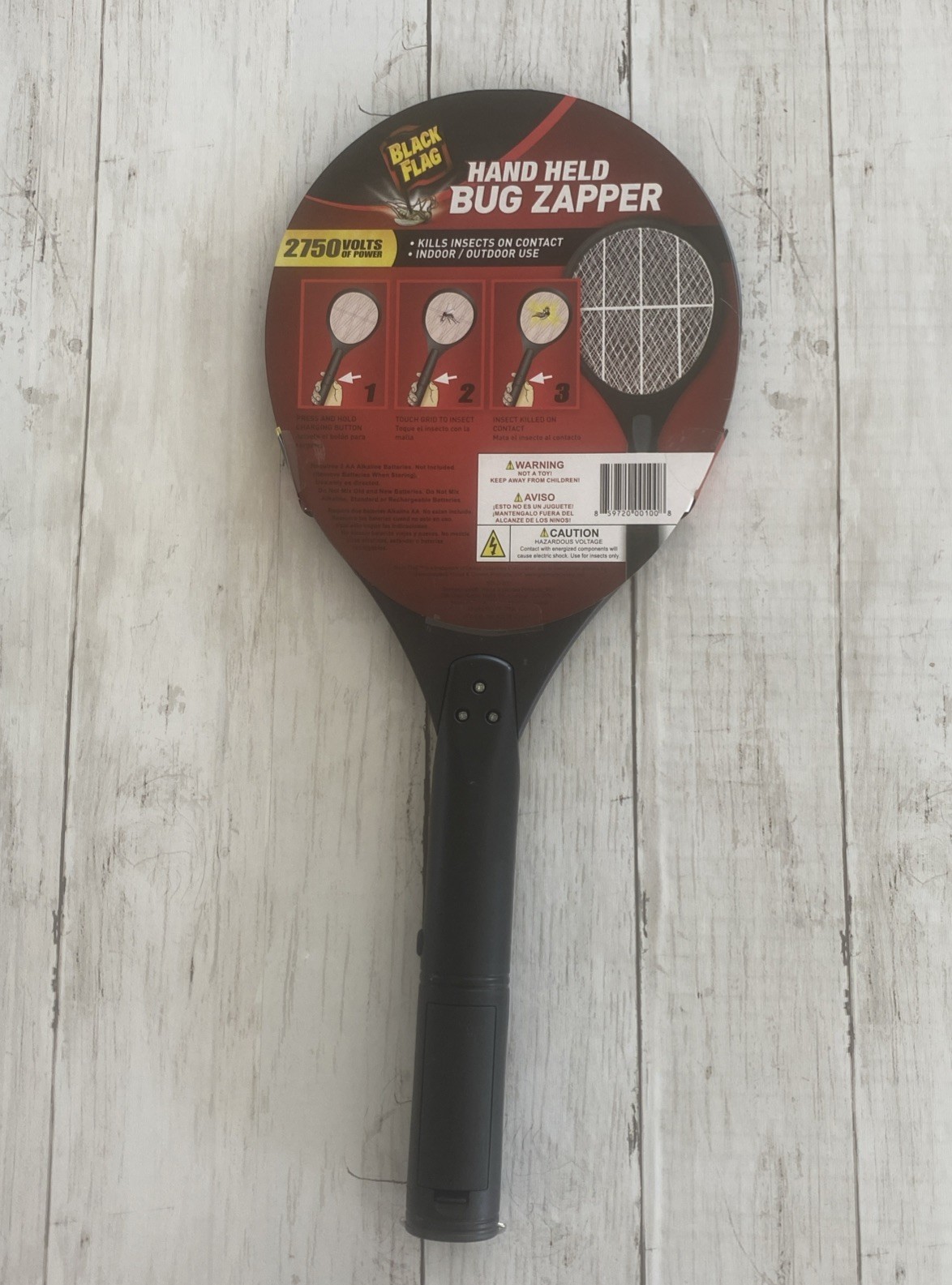 Black Flag Handheld Bug Zapper Eliminates All Types Of Bugs & Spiders 2750 Volt