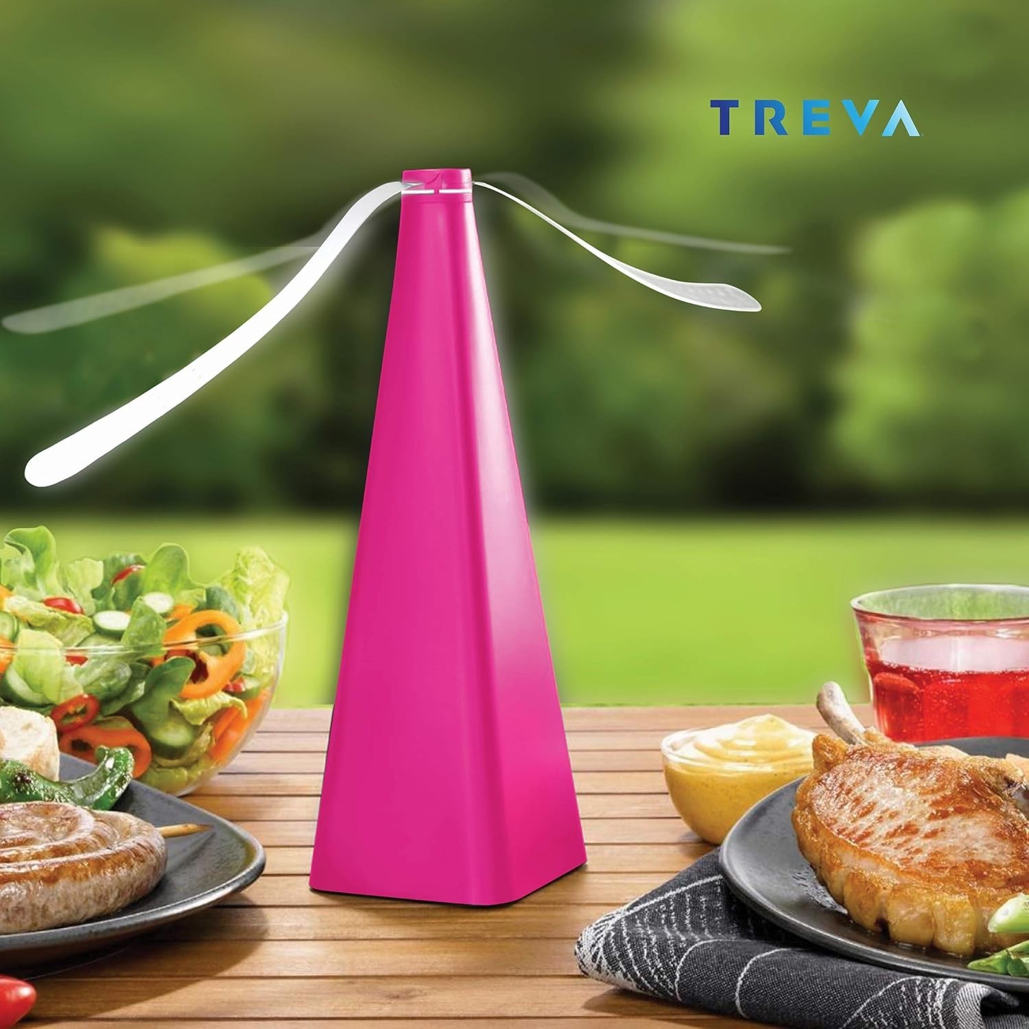 Portable Battery-Powered Bug Fan with Holographic Blades – 0.4 lb, Modern Design