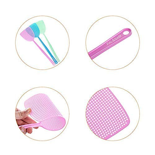 Fly Swatter, Strong Flexible Manual Swat Set Pest Control, Assorted Colors (3…
