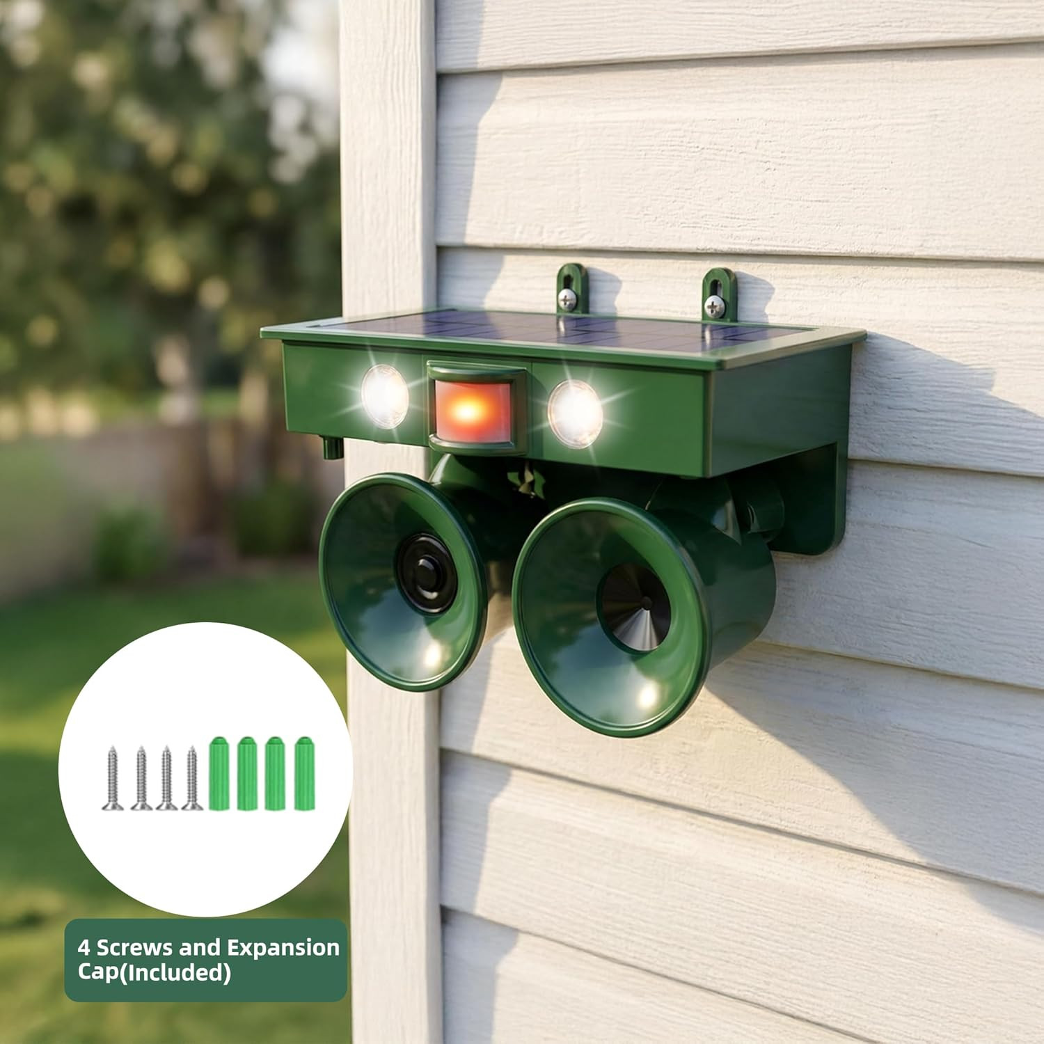 2026 New Ultrasonic Bird Repeller Solar Powered Outdoor Motion Activated Bird