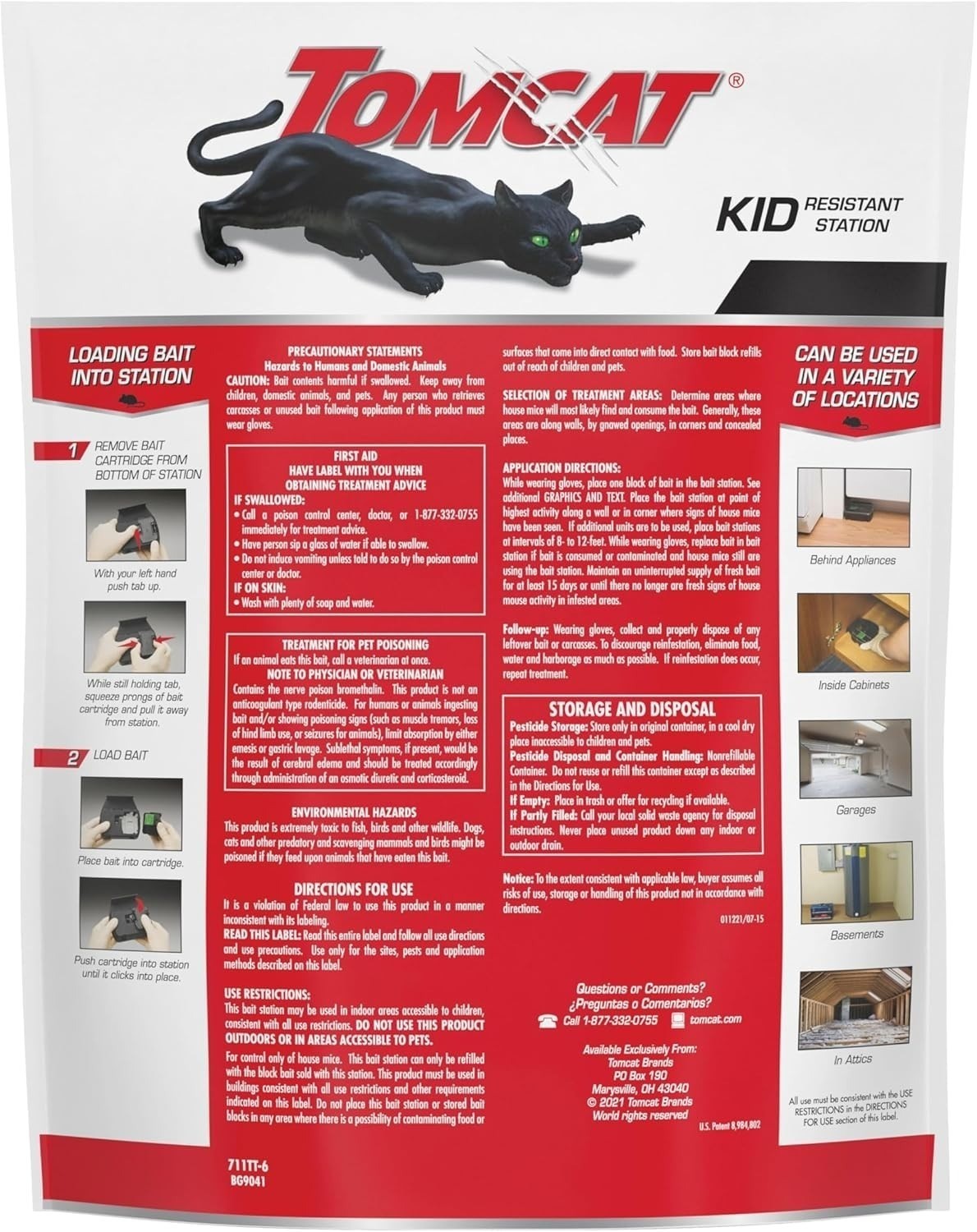 Mouse Mice Rat Killer 32 Blocks Bait Poison Rodent Station Trap Tomcat Control..