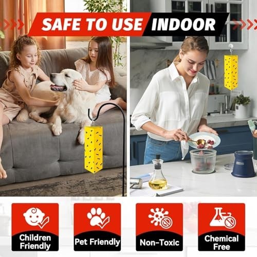 Sticky Fly Traps 10 Pack Yellow Glue Traps for Gnats Mosquitoes Fruit Flies