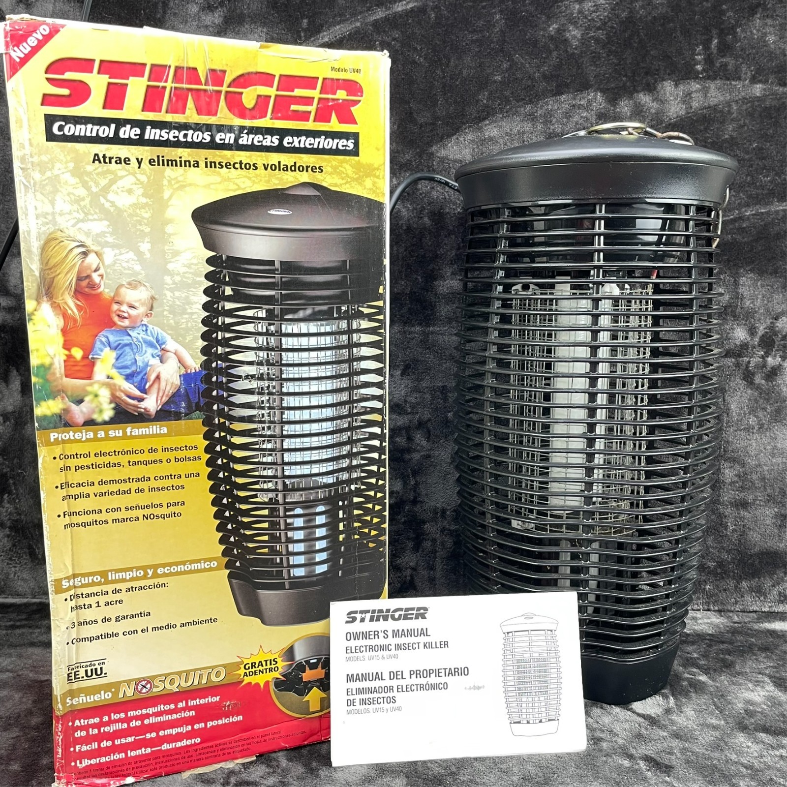 Stinger UV40 Outdoor Insect Control Bug Zapper Lantern 1 Acre TESTED No Lure