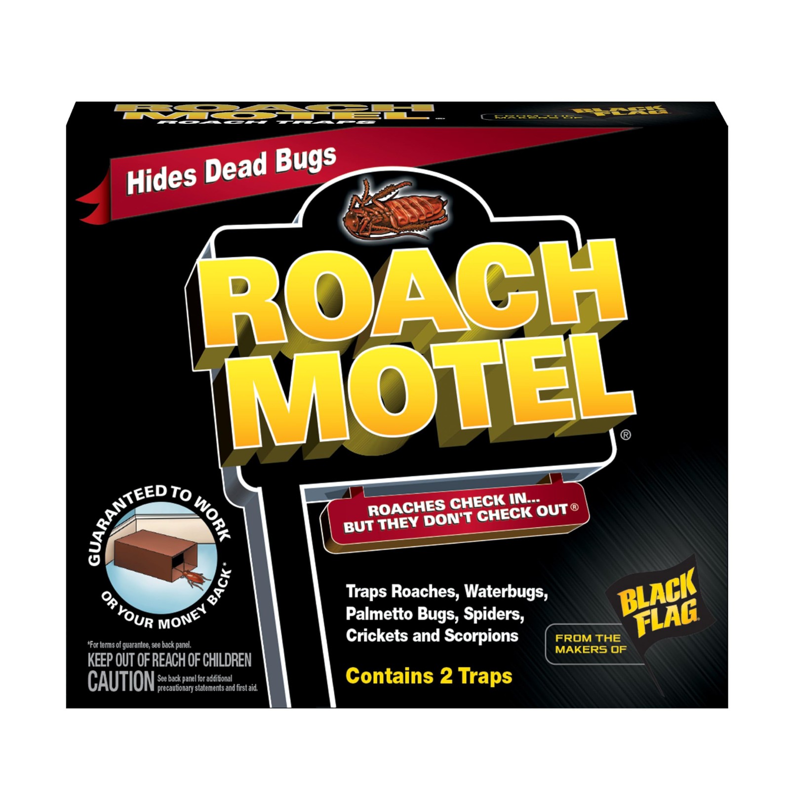 Black Flag Roach Motel Traps, 2-Count, 1-Pack 1 Pack,