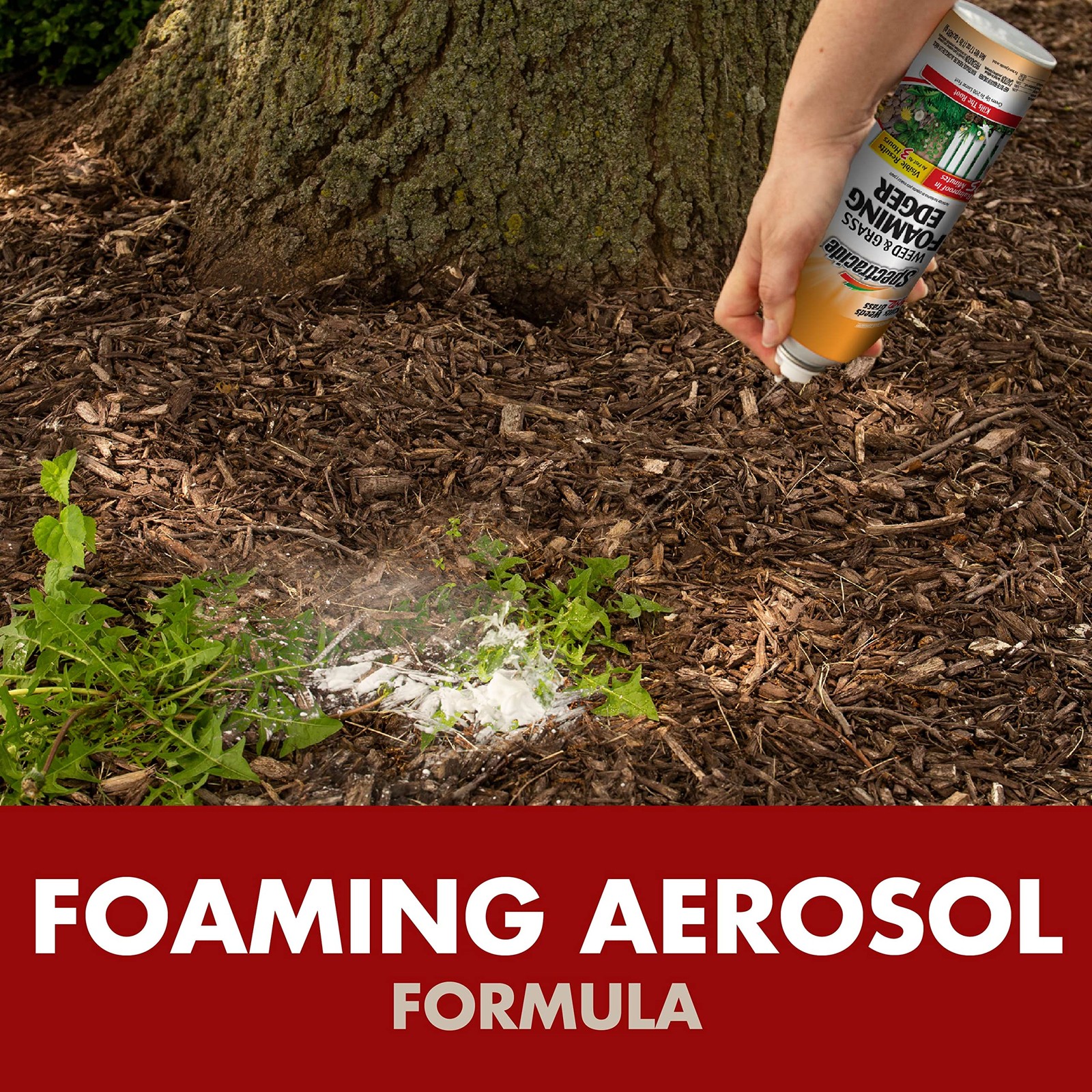 Weed & Grass Foaming Edger 17 oz Fast-Acting Root Killer Aerosol Spray