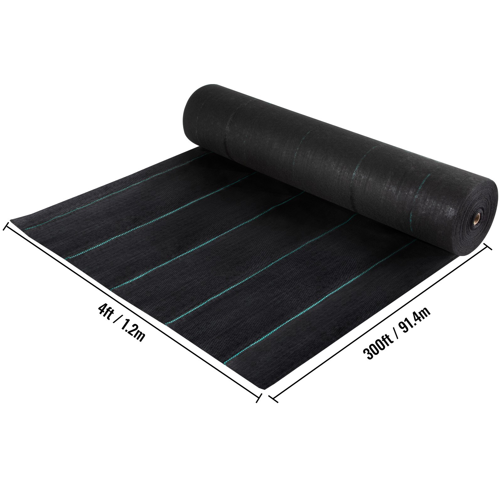 4′ x 300′ Woven Weed Barrier Landscape Fabric Ground Cover 5.8oz Weed Control