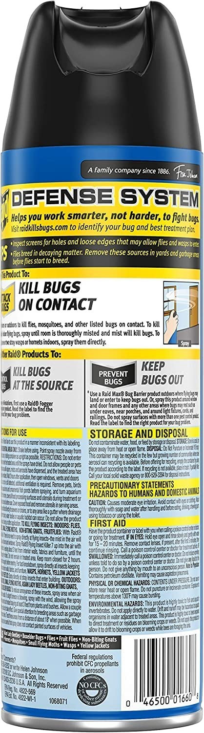 Raid Flying Insect Killer Formula Outdoor Fresh Scent, Aerosol 15 oz