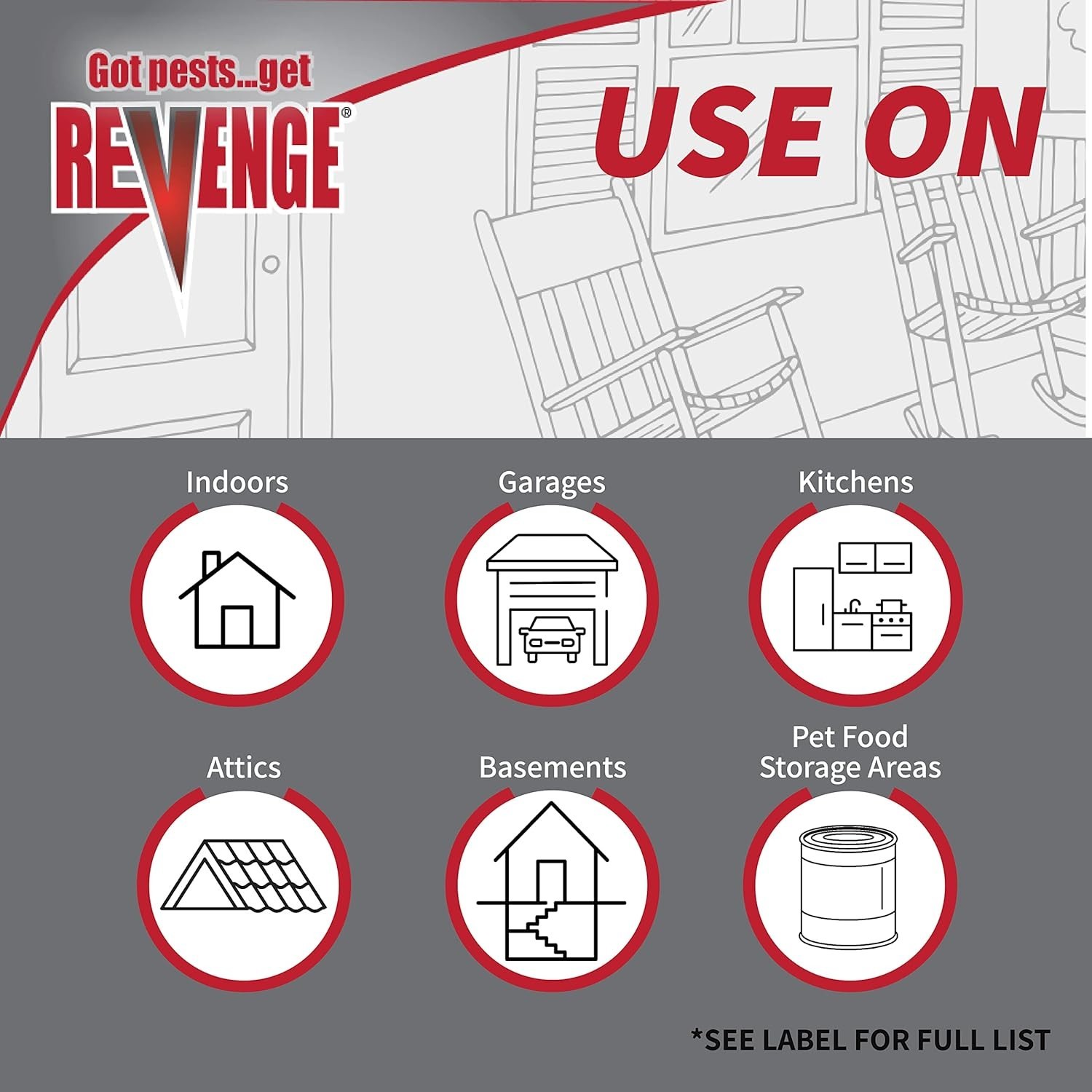 REVENGE Termite Carpenter Ant Killer Aerosol Indoor/Outdoor Pest Spray-Pack of 2