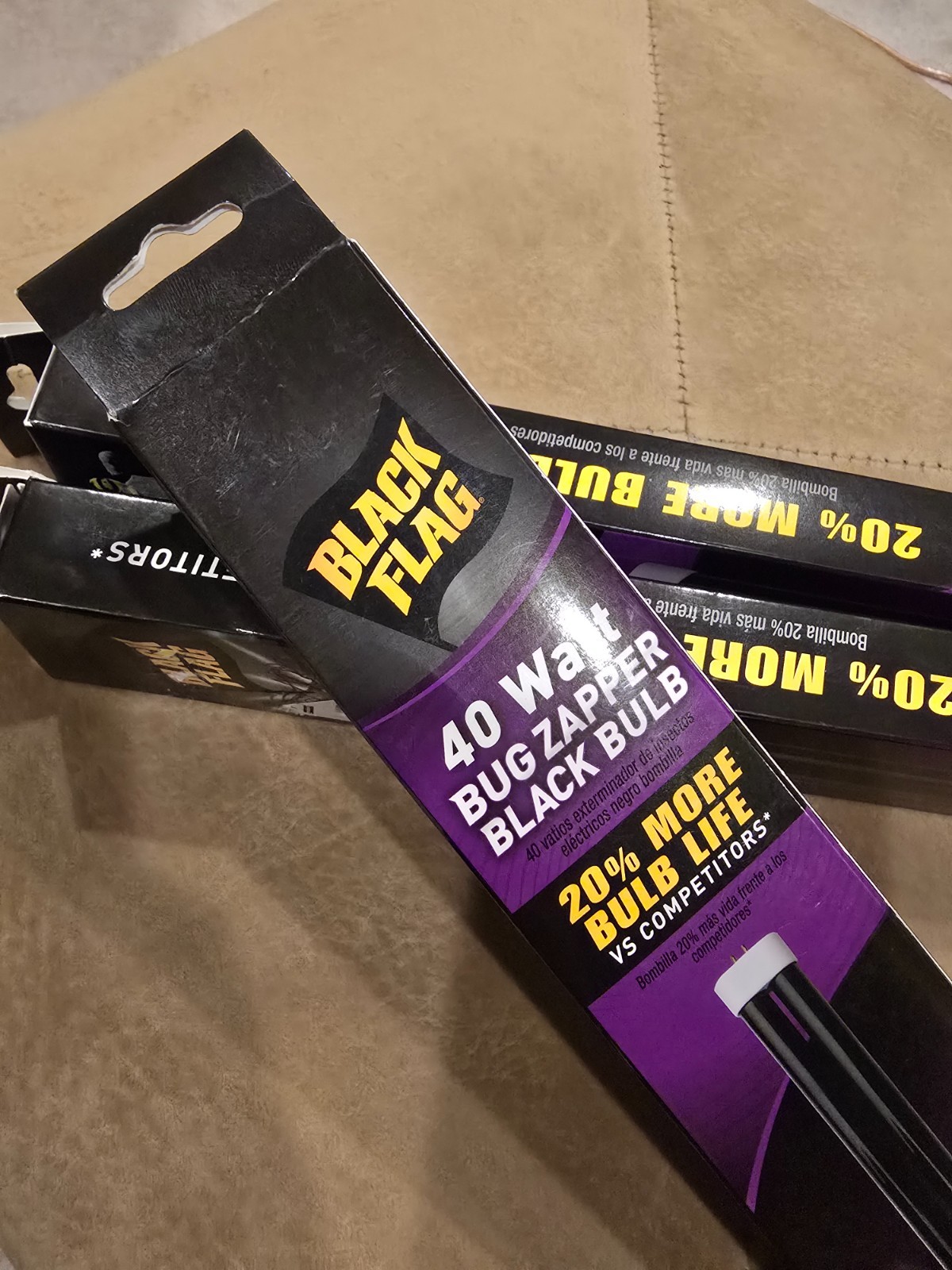 Black Flag 40W Bug Zapper Replacement Black Bulb BB-40BLK 20% Longer Life UV Tub