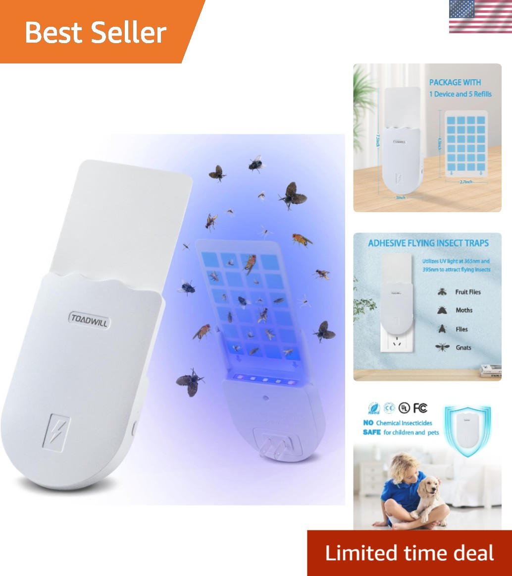 Stylish Indoor Mosquito and Gnat Trap – UV Light Technology with 5 Refills