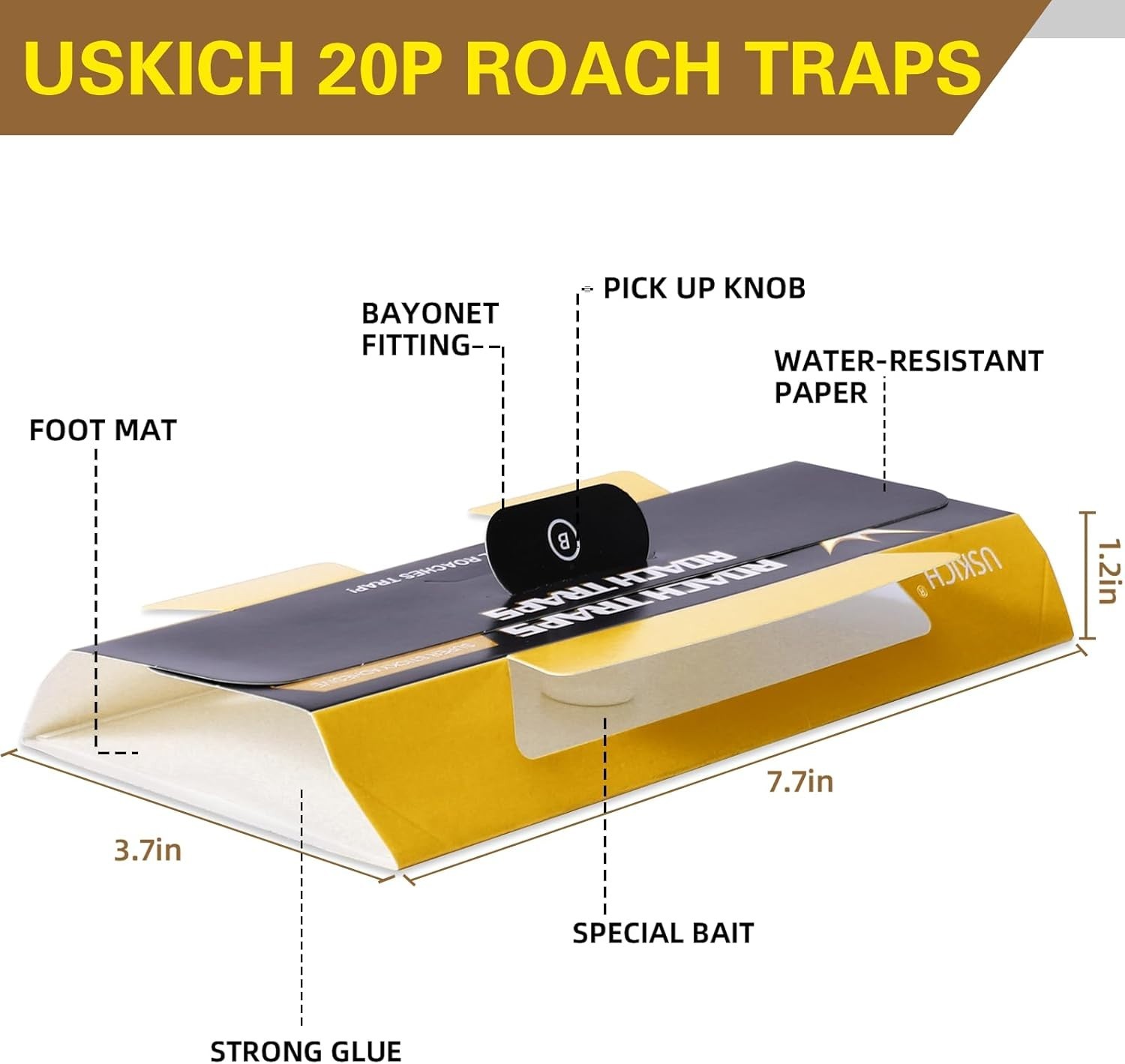Effective 20 Pack Roach Traps – Safe Indoor Pest Control for Families & Pets