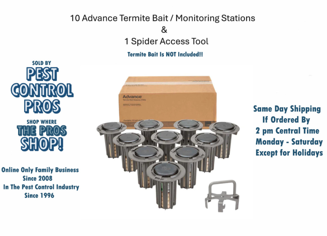 10 Advance Termite Monitor Stations w/ Spider Tool Control Termites ~NO Trelona!