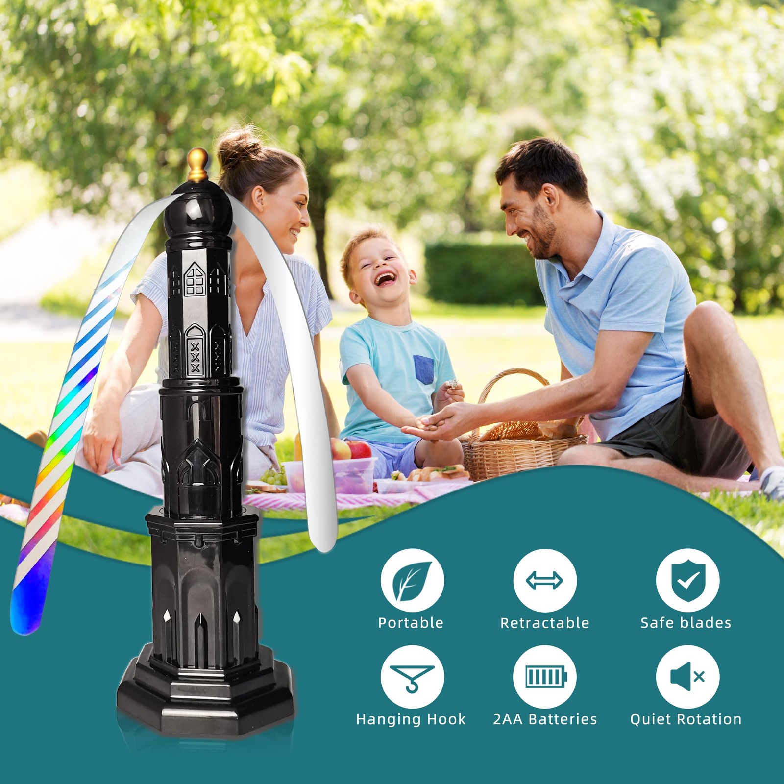 4pcs Fly Fans for Tables, Fly Repellent swatter to Keep Flies Away, Portable …