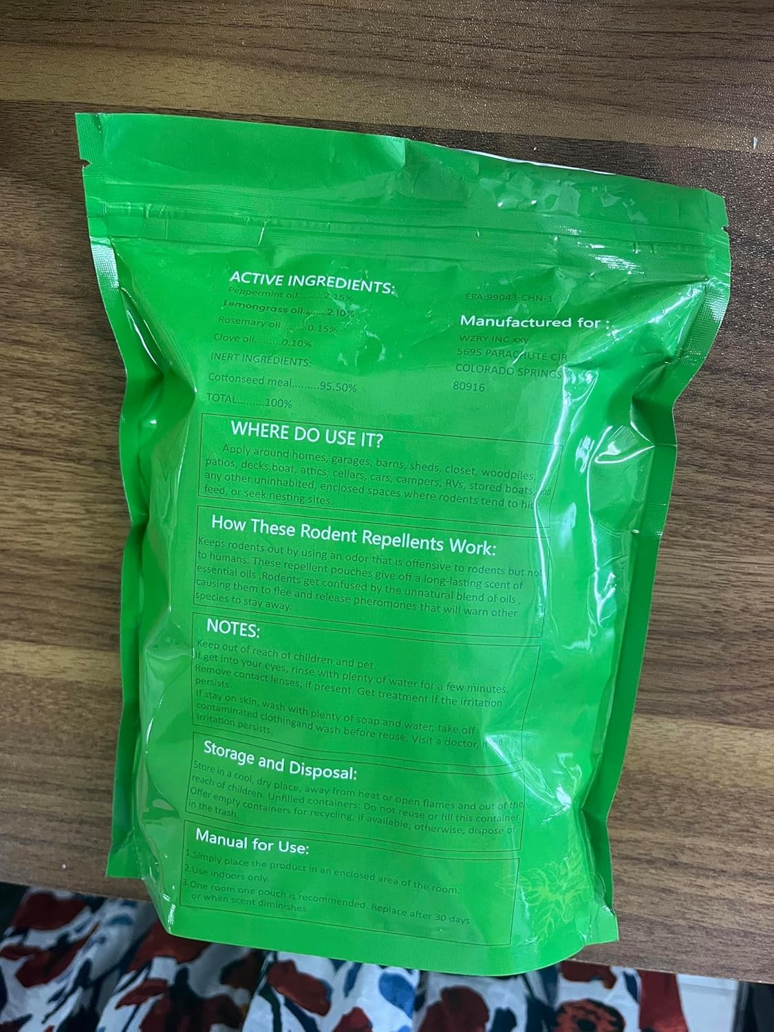12 Pack Vamoose Natural Rodent Pest Control Repellent Pouch Peppermint Oil