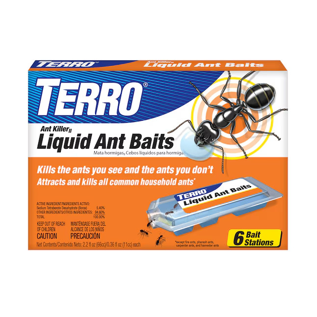 TERRO Liquid Ant Killer Bait Outdoor Indoor Tray Traps Ready To Use T300 6PK NEW