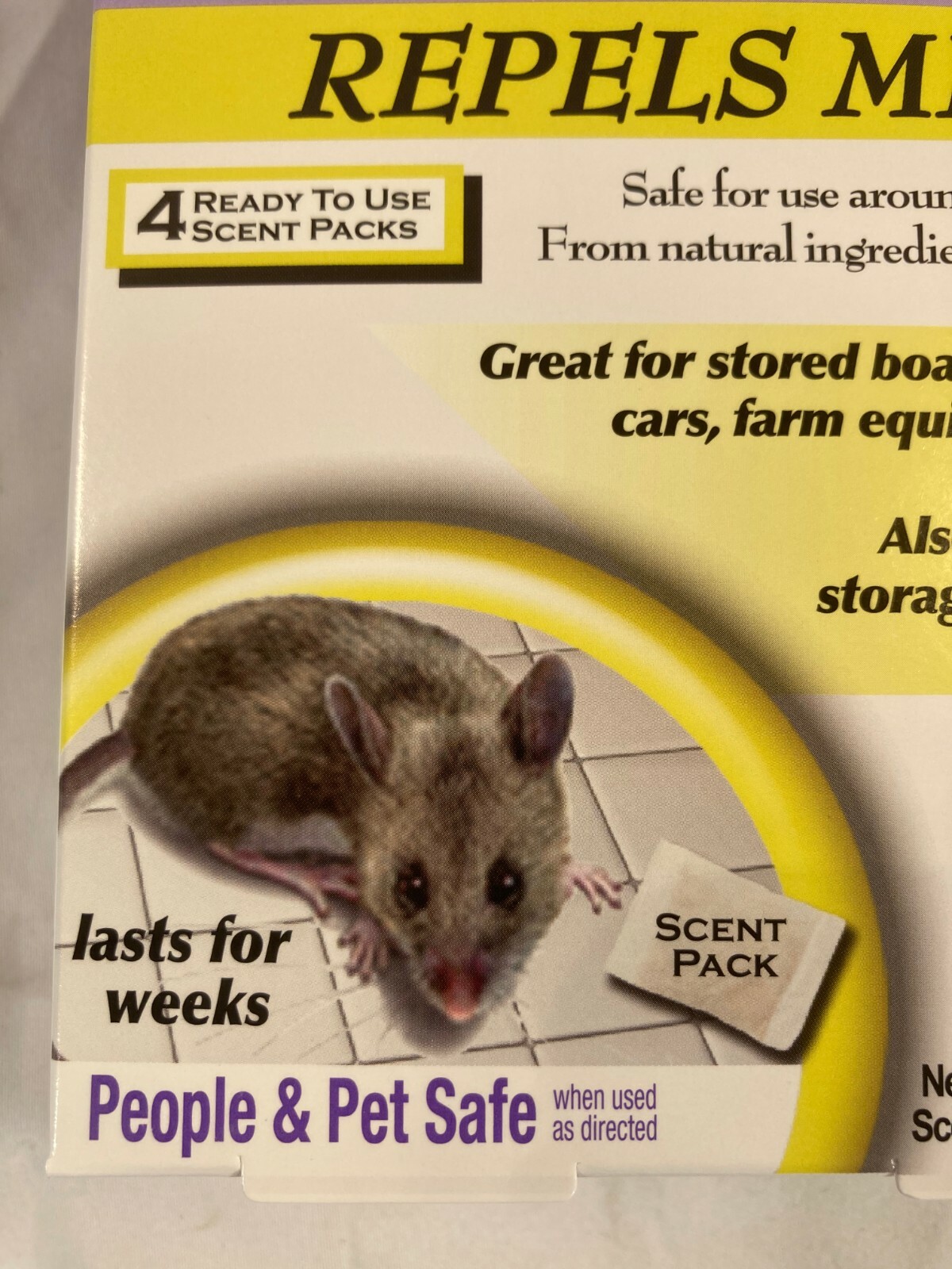 Bonide Mouse Magic Mice Repellent Bait. 4 Ready to use Scent Packs! Pet Safe