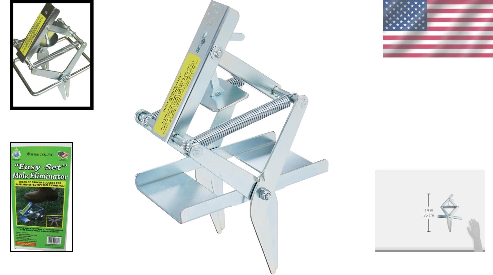 Wire Tek 1001 EasySet Mole Eliminator Trap – Safe, Chemical-Free Solution