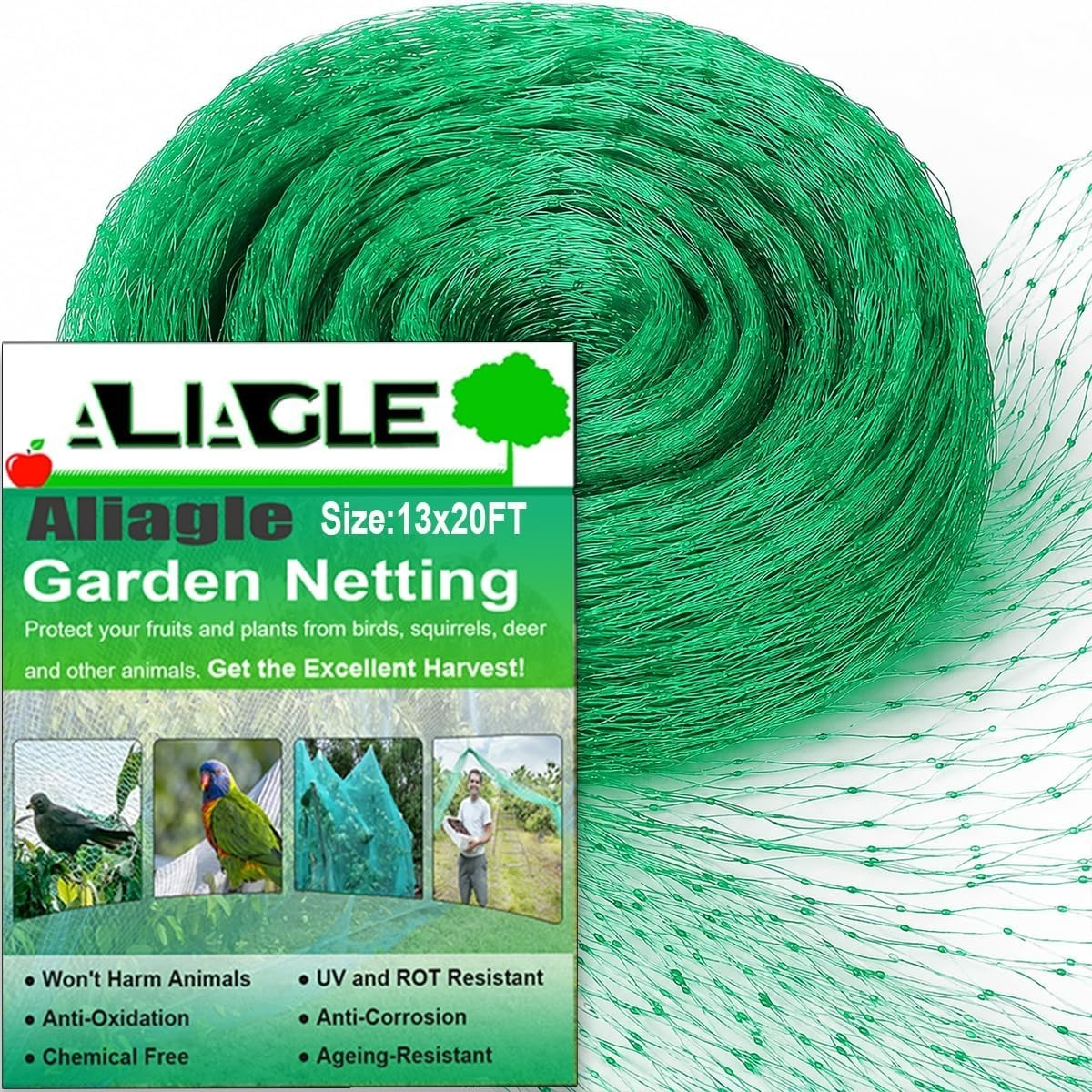 Multi-Purpose 13 x 20 FT Garden Netting for Fruits, Vegetables & Plants