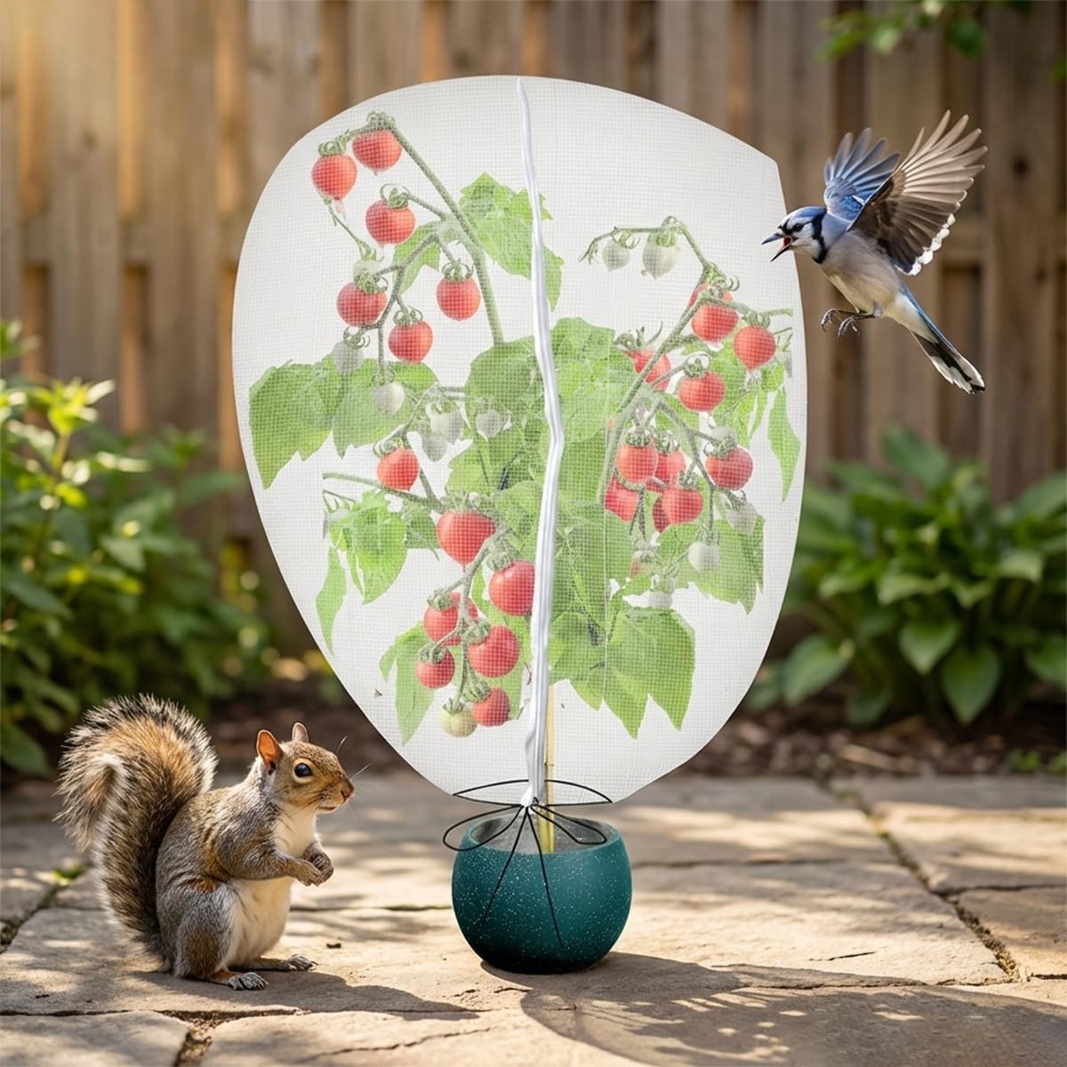 1PCS 6 × 7.8 FT Large Fruit Tree Netting Covers with Double Zipper & Drawstri…