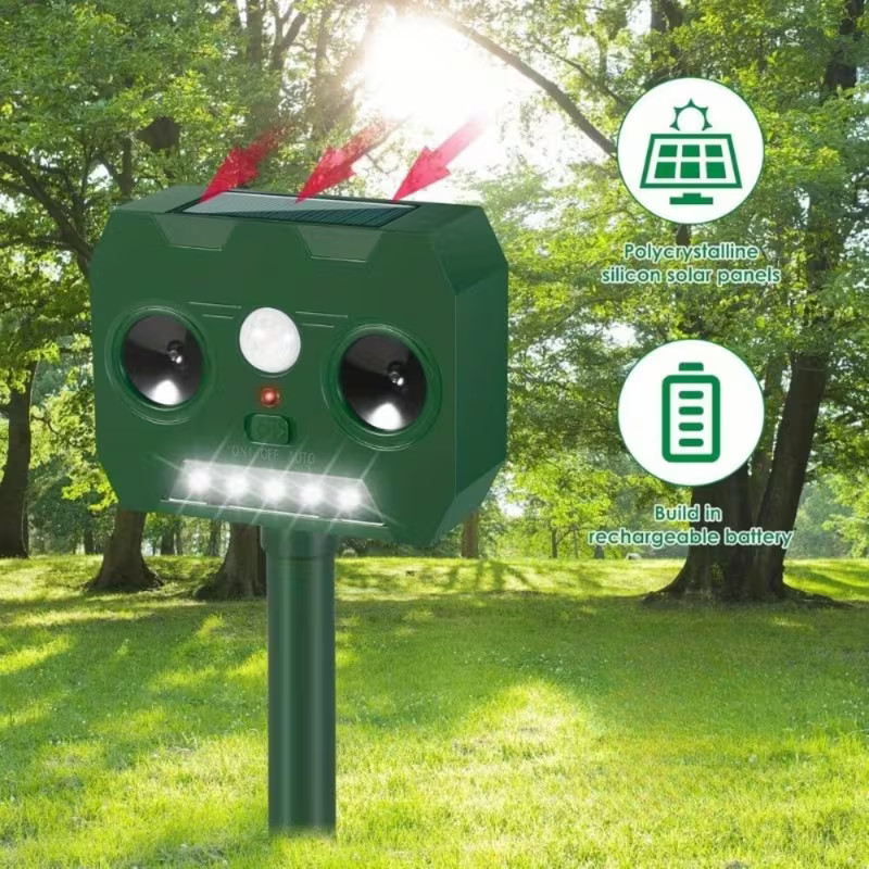 4Pack Solar Ultrasonic Animal Repellent Deer Repellent Devices Repellent Outdoor