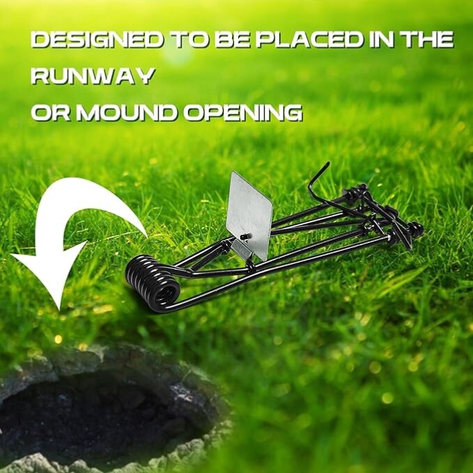 4 Pcs Qualirey Outdoor Gopher Trap Easy to Set Steel Weather Resistant