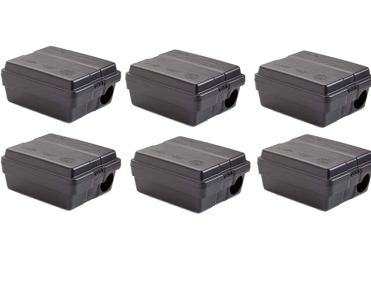 New Tomcat Bait Station – Set of 6 Outpost Rat Bait Stations, Rodent Control