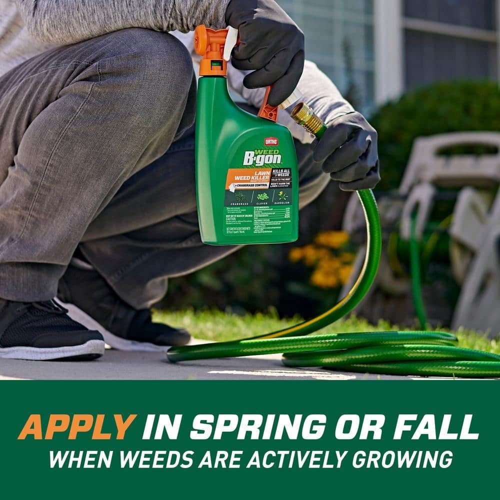 Weed B-Gon Ready-To-Spray Lawn Weed Killer with Crabgrass Control, 32 oz