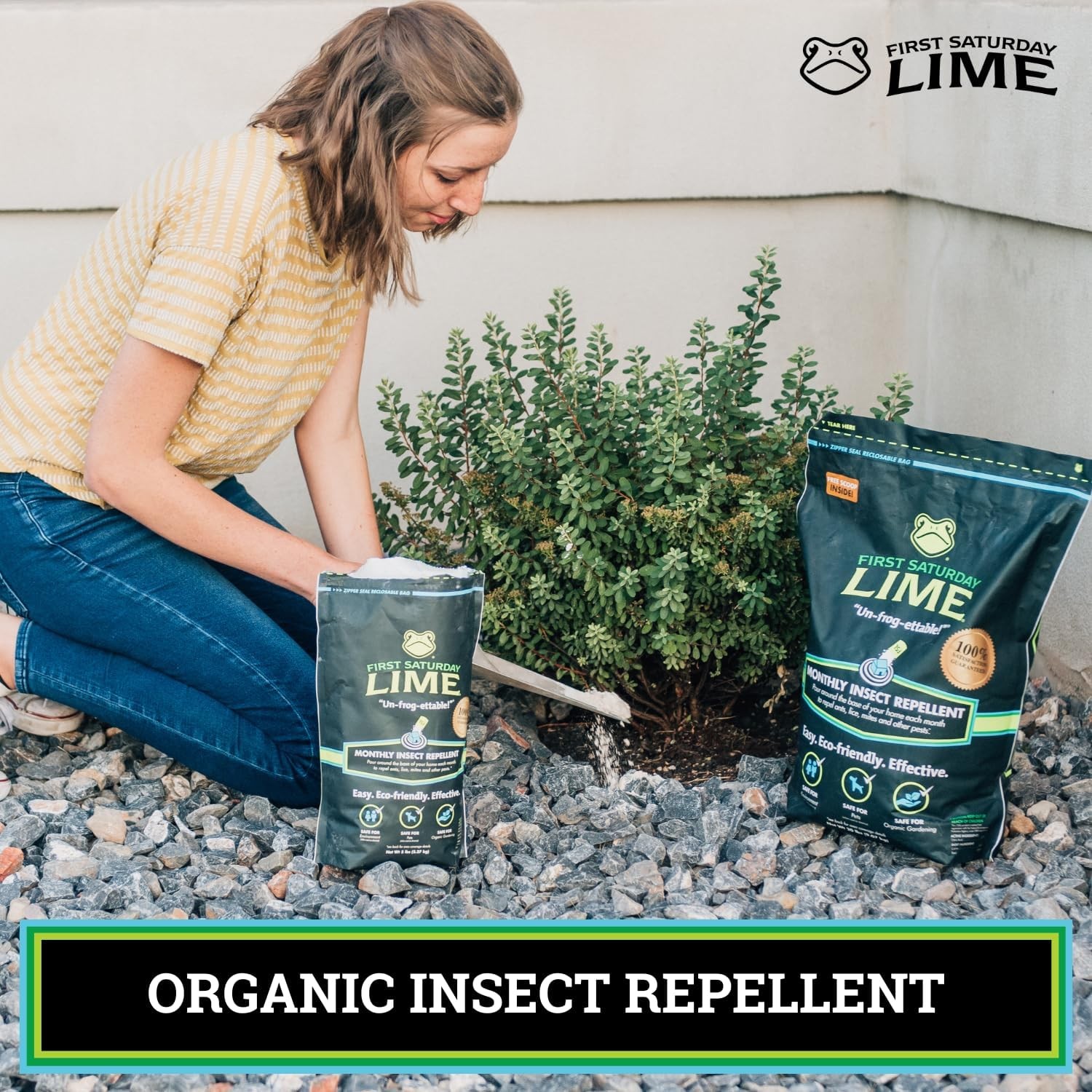 First Saturday Lime Insect Deterrent 20LB Monthly Insect Barrier Multi Purpose