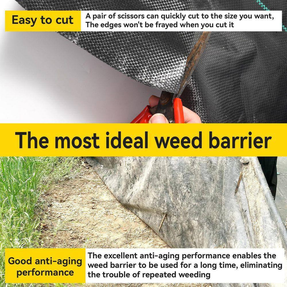 5 Ft. W X 100 Ft. L Polypropylene Heavy Duty Garden Weed Blocker Fabric Weed Bar