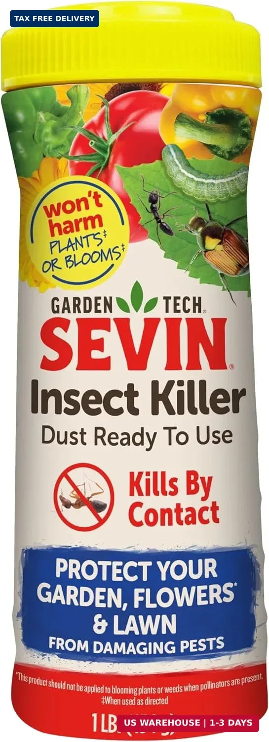 Insect Killer powder Sevin Garden Ready to Use Dust, 1 Pound Can