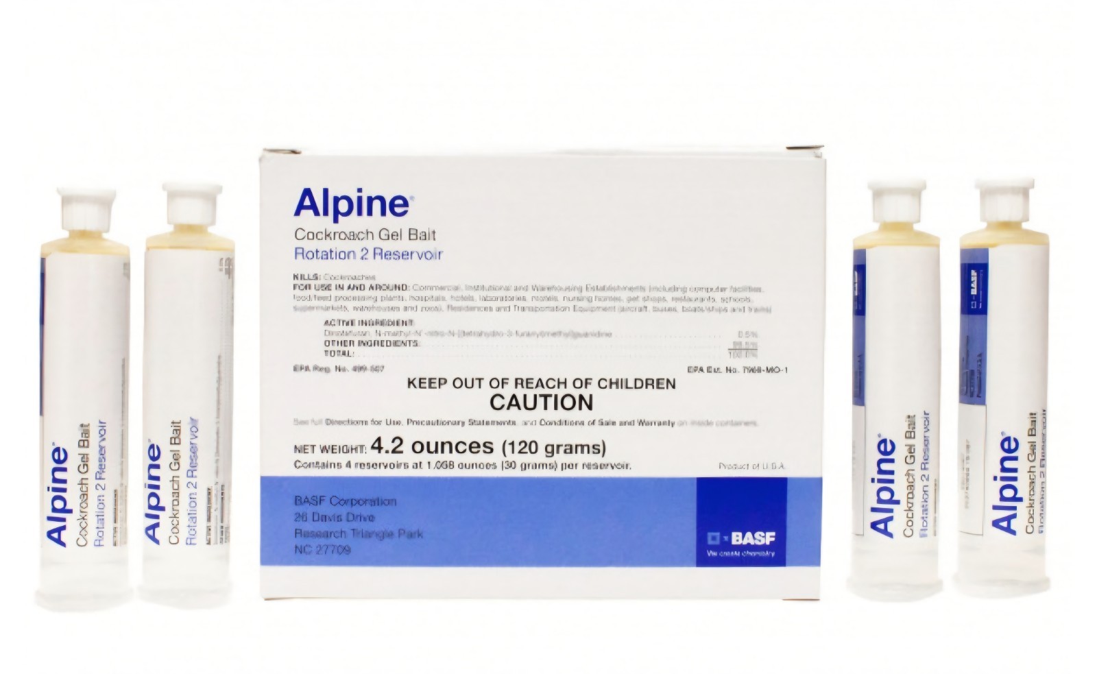 BASF – Alpine Rotation 2 – Cockroach Gel Bait – 1 Box (4×30 Gram) Syringes