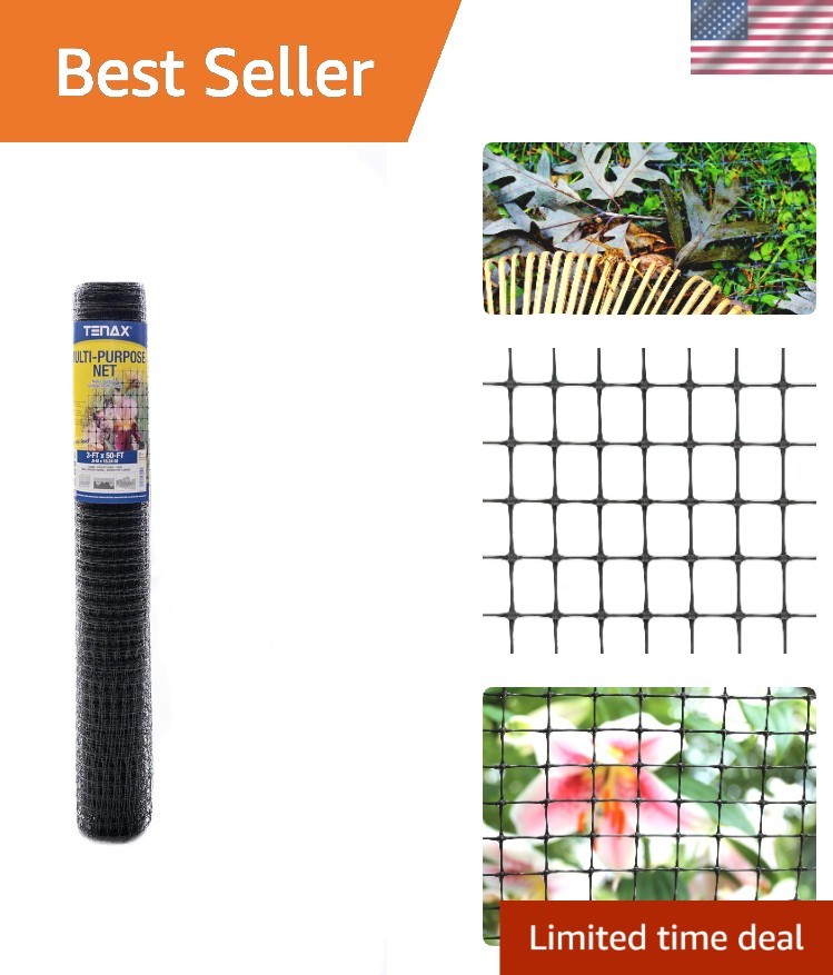 Versatile 3′ x 50′ Black Polypropylene Garden Net – Secure Your Garden Gorgeous
