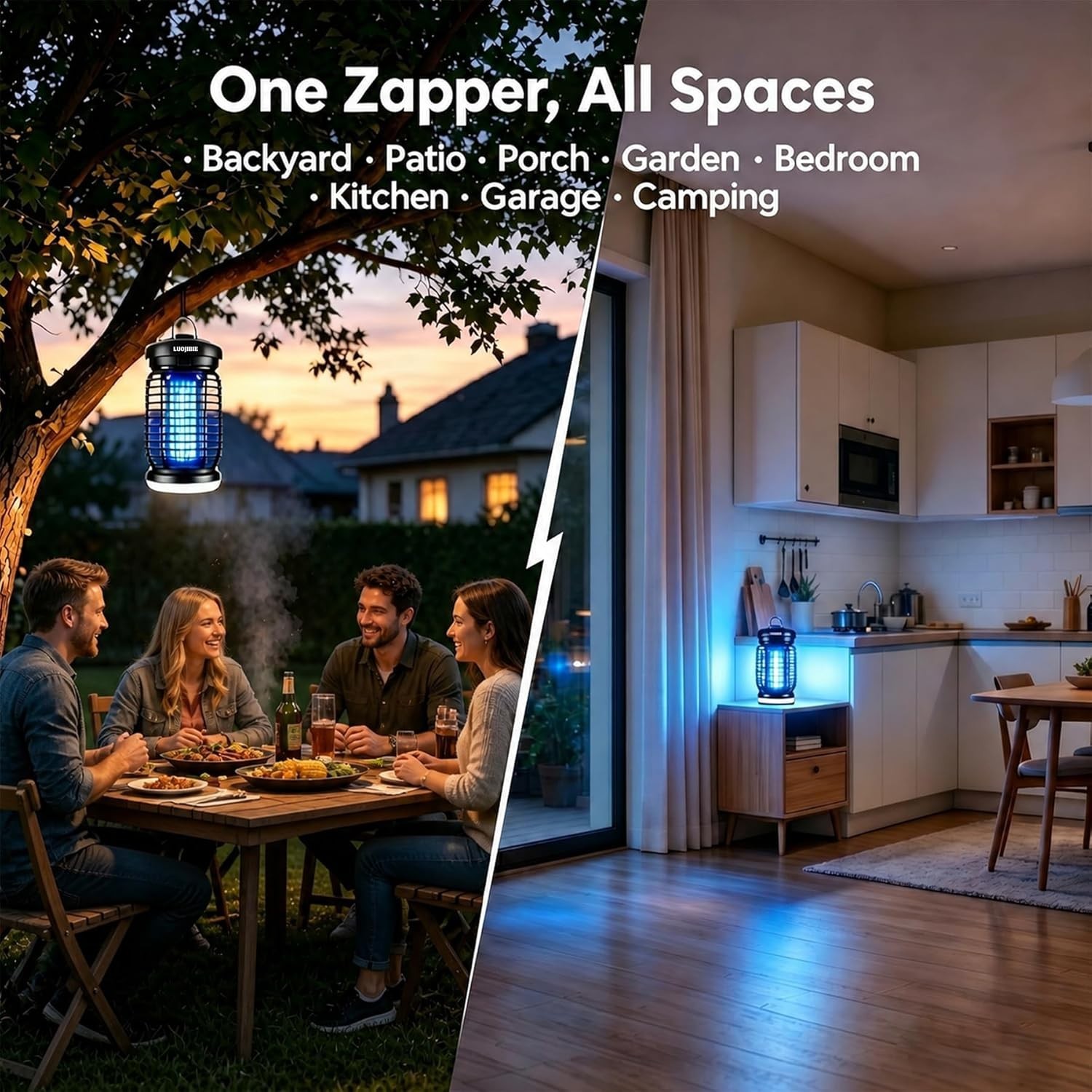 Sleek Modern 4200V Electric Bug Zapper – Indoor & Outdoor Pest Control Solution