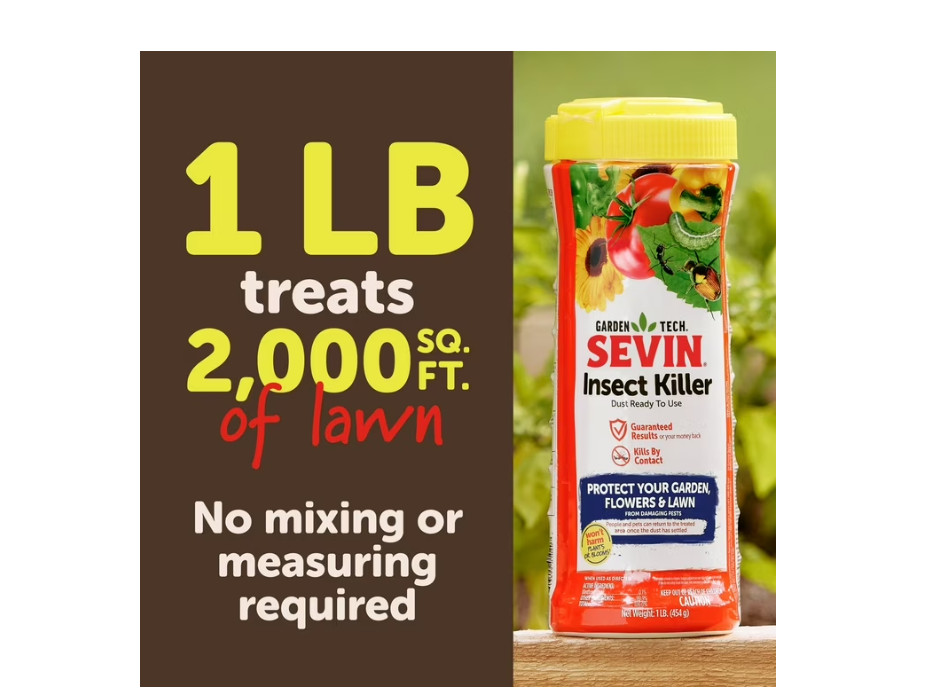 3 PACK Insect Killer powder Sevin Garden Ready to Use Dust, 1 Pound Can