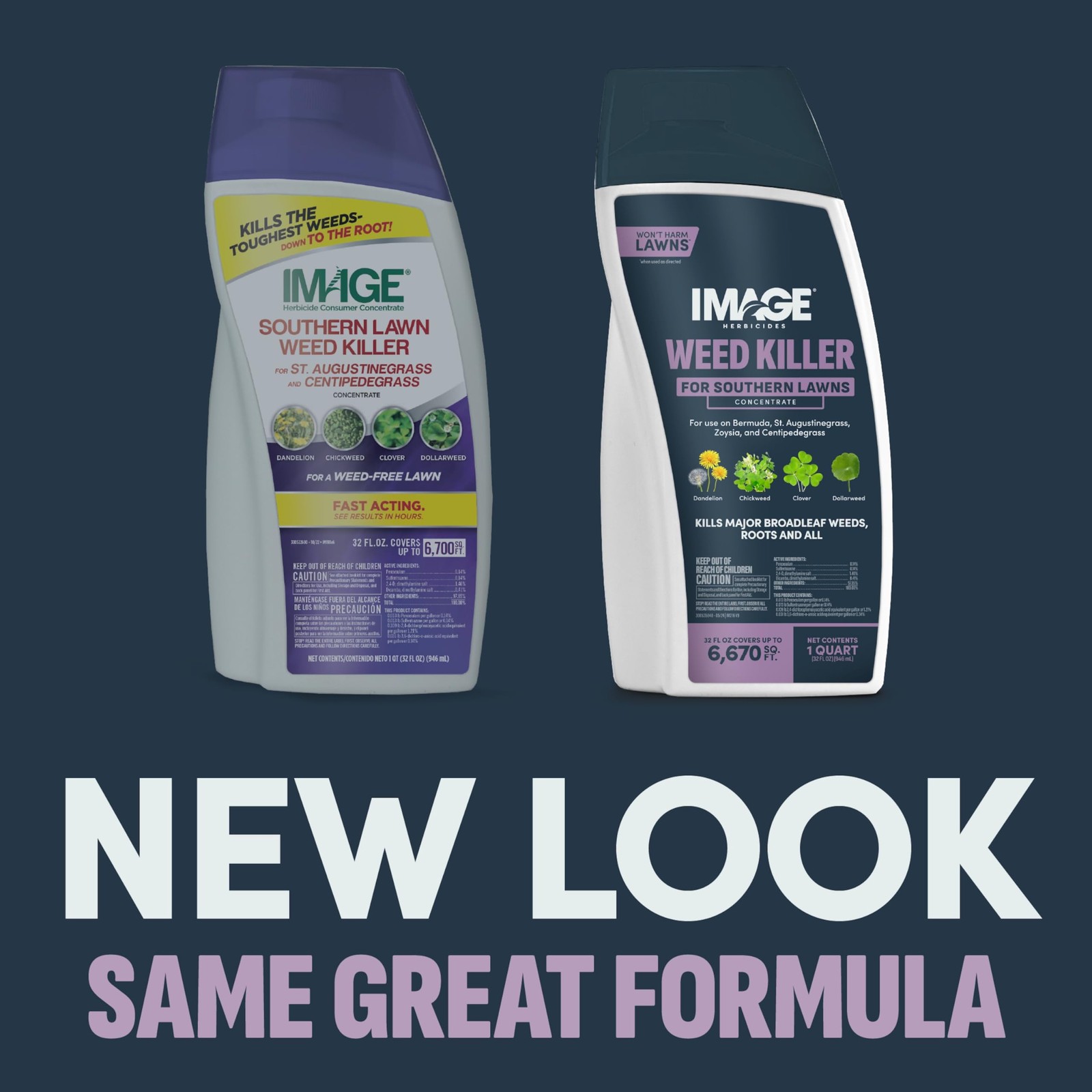 Image Herbicides Weed Killer for Southern Lawns Concentrate 32oz Free Shipping