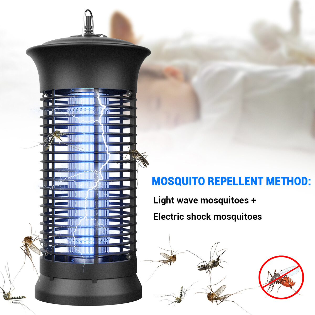 110V 6W Electric Fly Gnat Killer Lamp Pests Fly Insect Trap Mosquito Bug Zapper