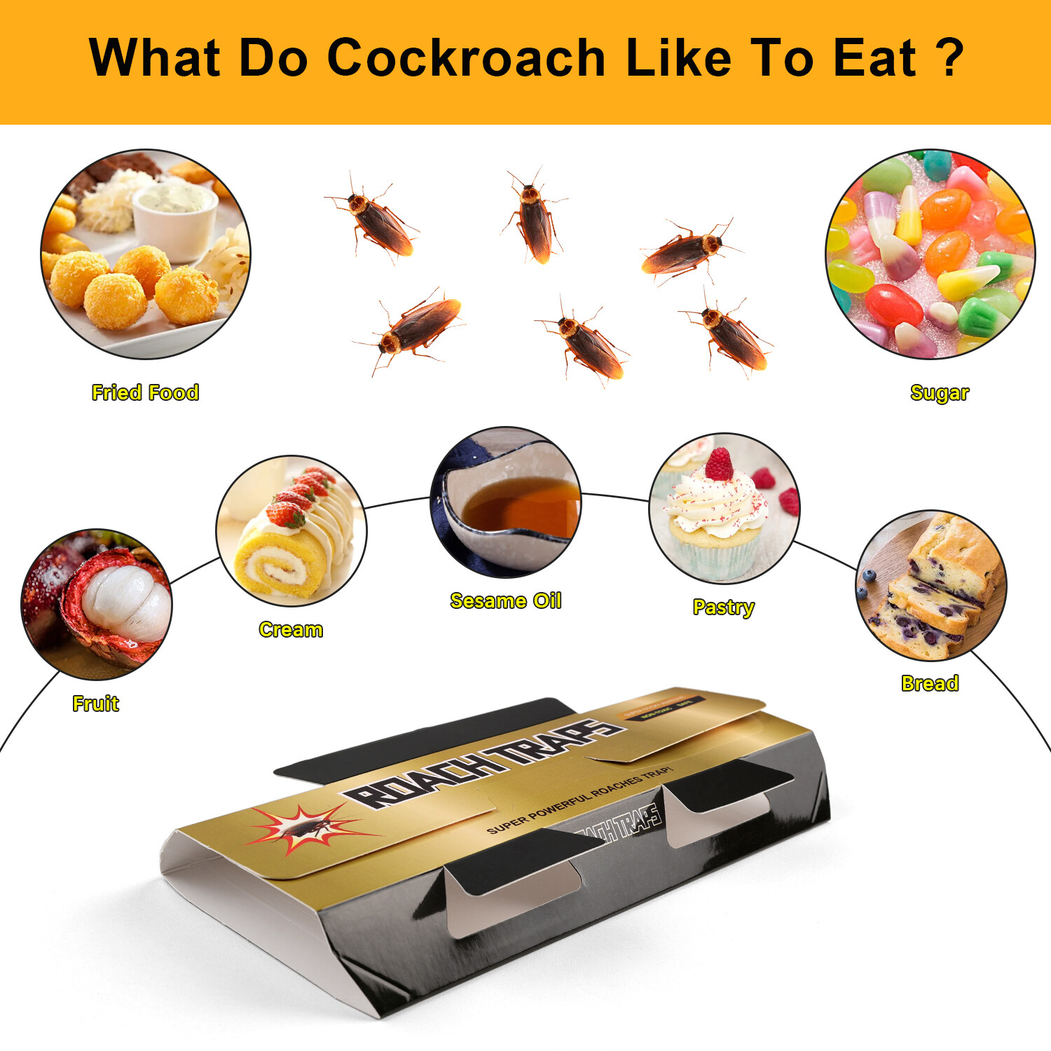5-60pcs Roach Glue Trap Cockroach Killer Bait Catcher Spider Insect Home USA